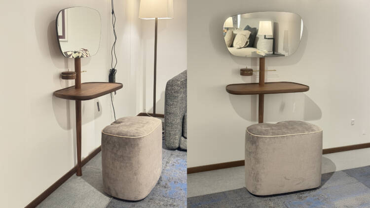Toeletta con pouf mod. TOCADOR di Nomon
